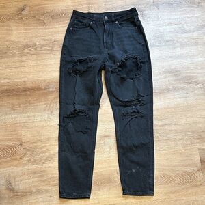 American Eagle Outfitters Black Ripped Jeans